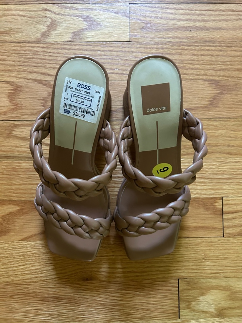 Dolce Vita Women's Braided Slide Sandals in Brown Size 9 - Picture 4 of 9